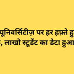 भारतीय यूनिवर्सिटीज़ पर हर हफ़्ते हुए साइबर अटैक, लाखो स्टूडेंट का डेटा हुआ लीक