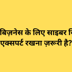 क्या छोटे बिज़नेस के लिए साइबर सिक्योरिटी एक्सपर्ट रखना ज़रूरी है?