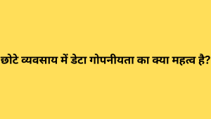 छोटे व्यवसाय में डेटा गोपनीयता का क्या महत्व है?